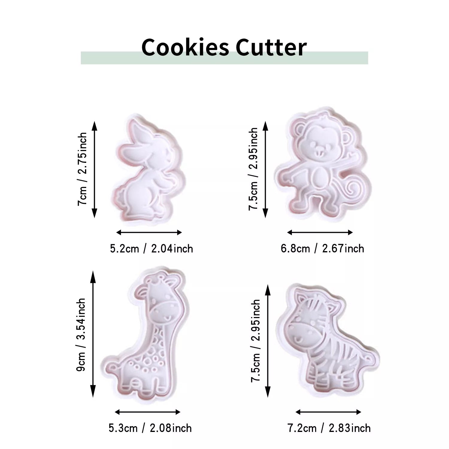 Cute Cartoon Animal Of A Variety Cutter And Embossing Set Mold