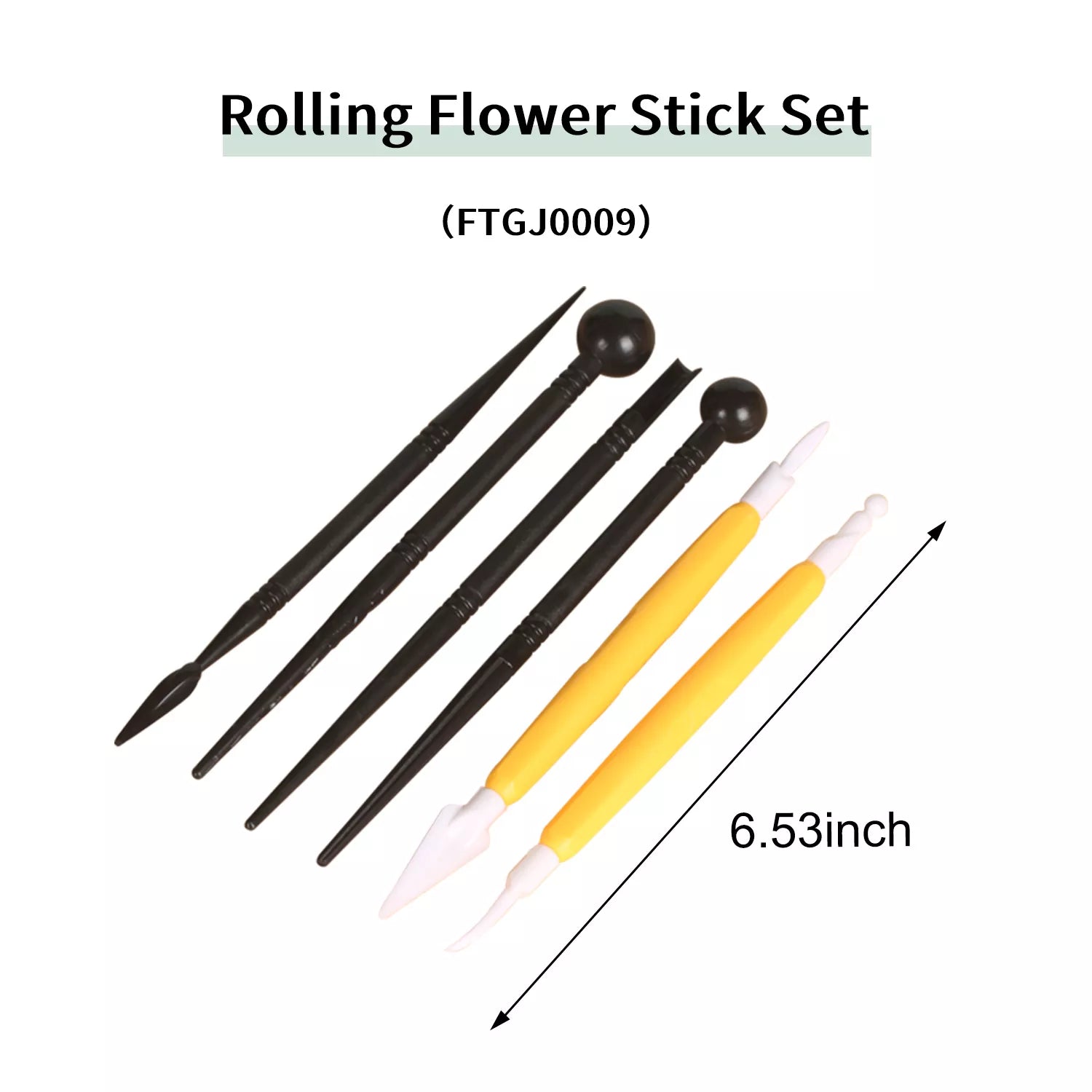 Flower Rolling Rod and Shaping Knife Set