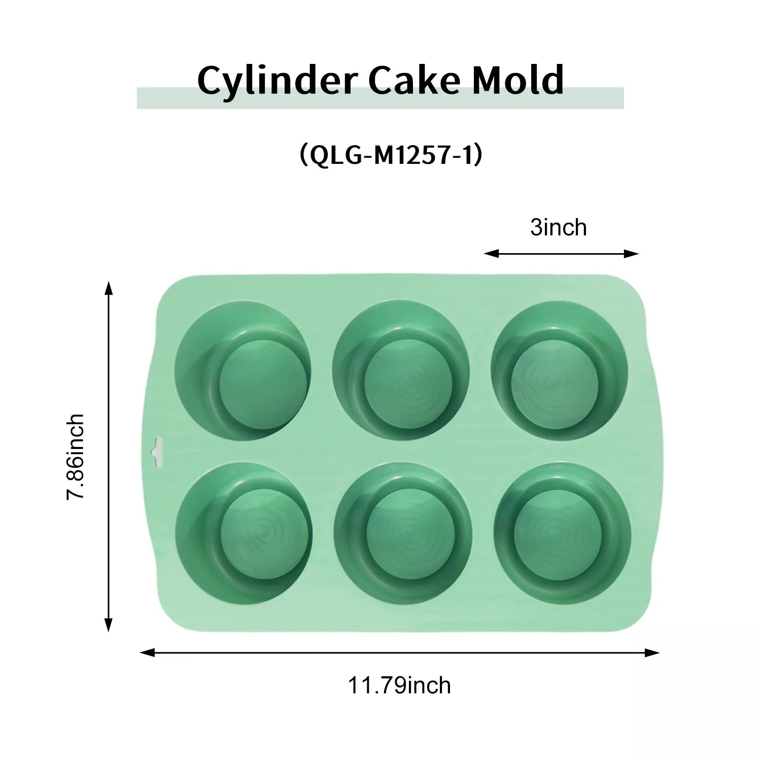 6-Cavity Hollow Round Cup Mousse Silicone Mold