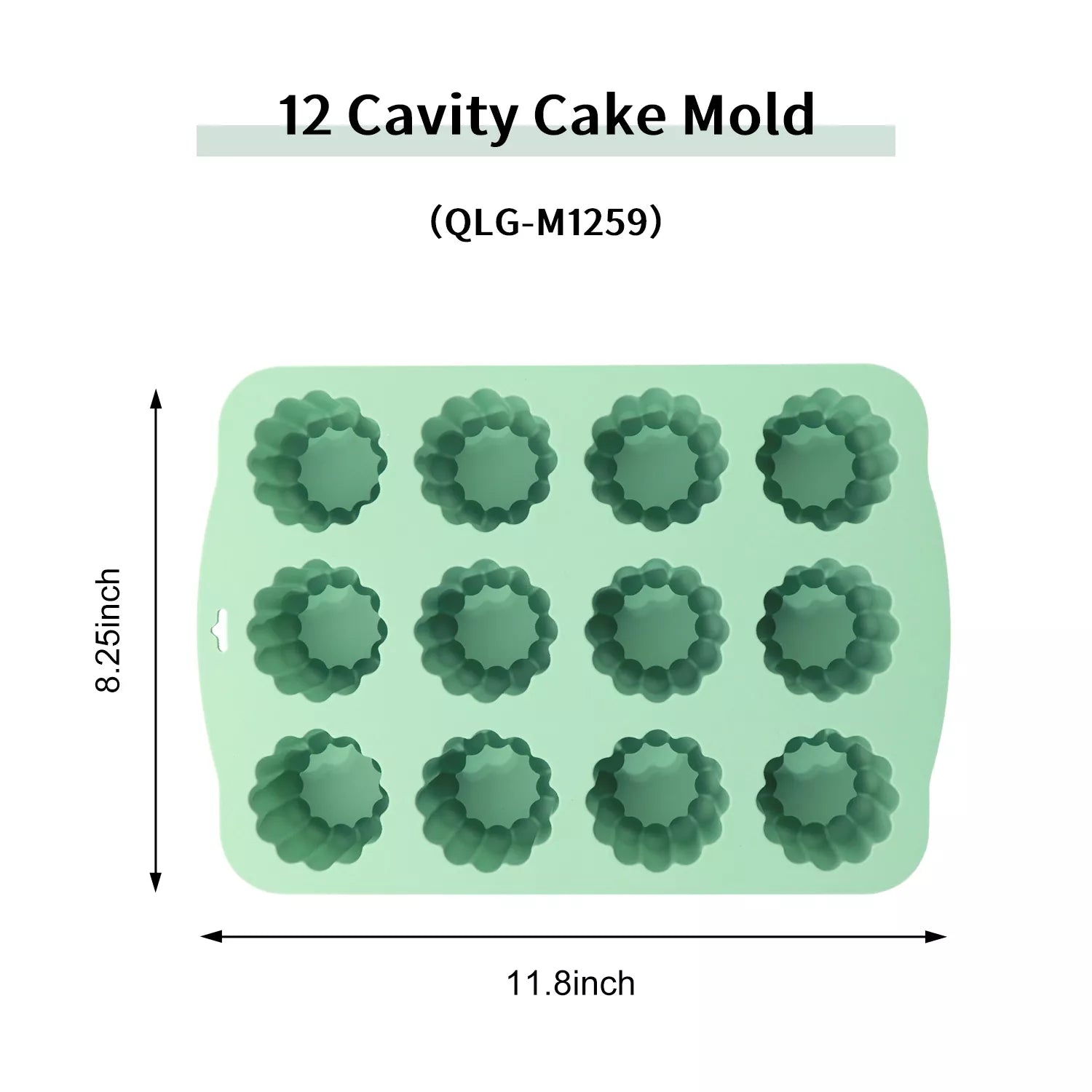 12 Cavities Flower Cake Mold
