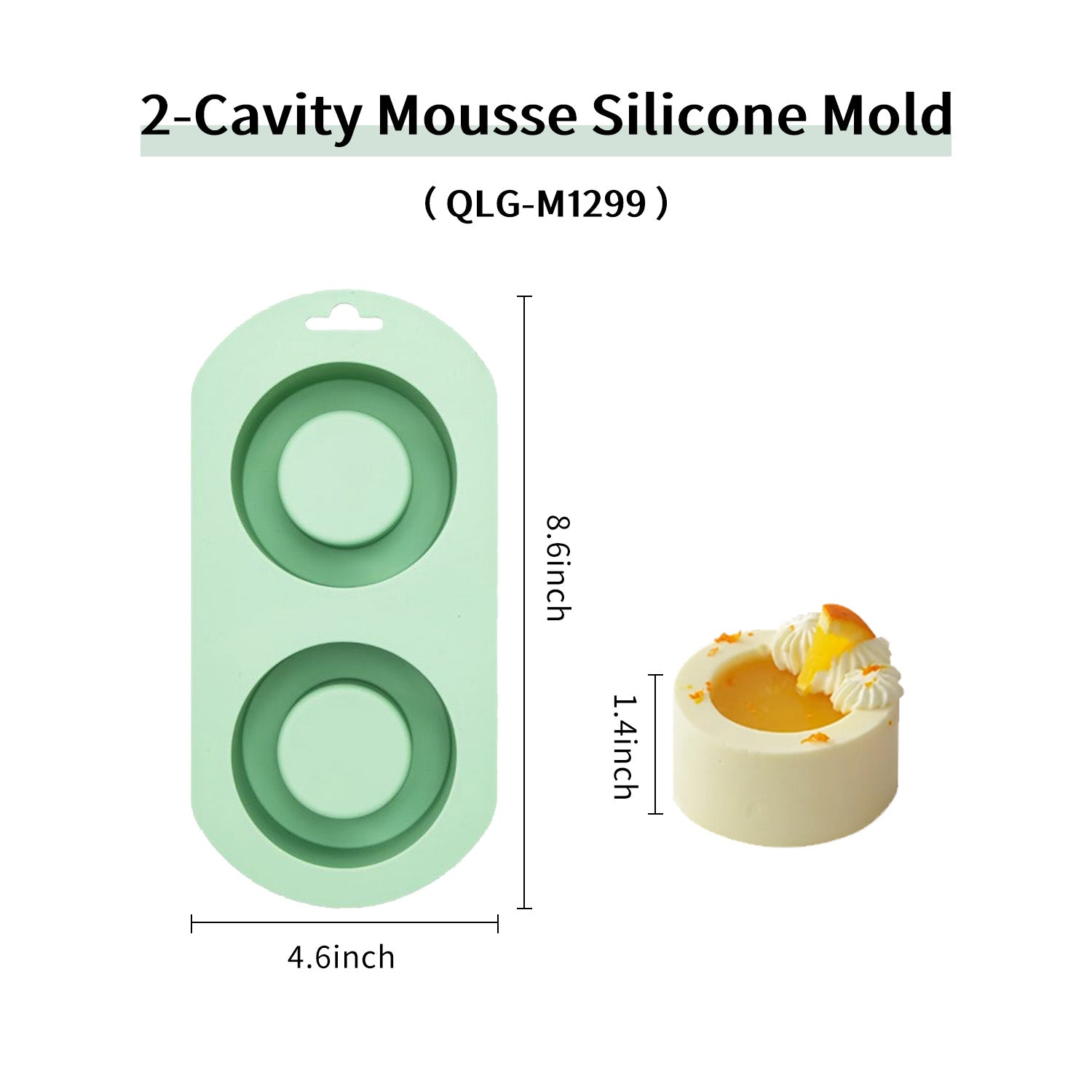 2-Hole Bundt Silicone Cake Mold