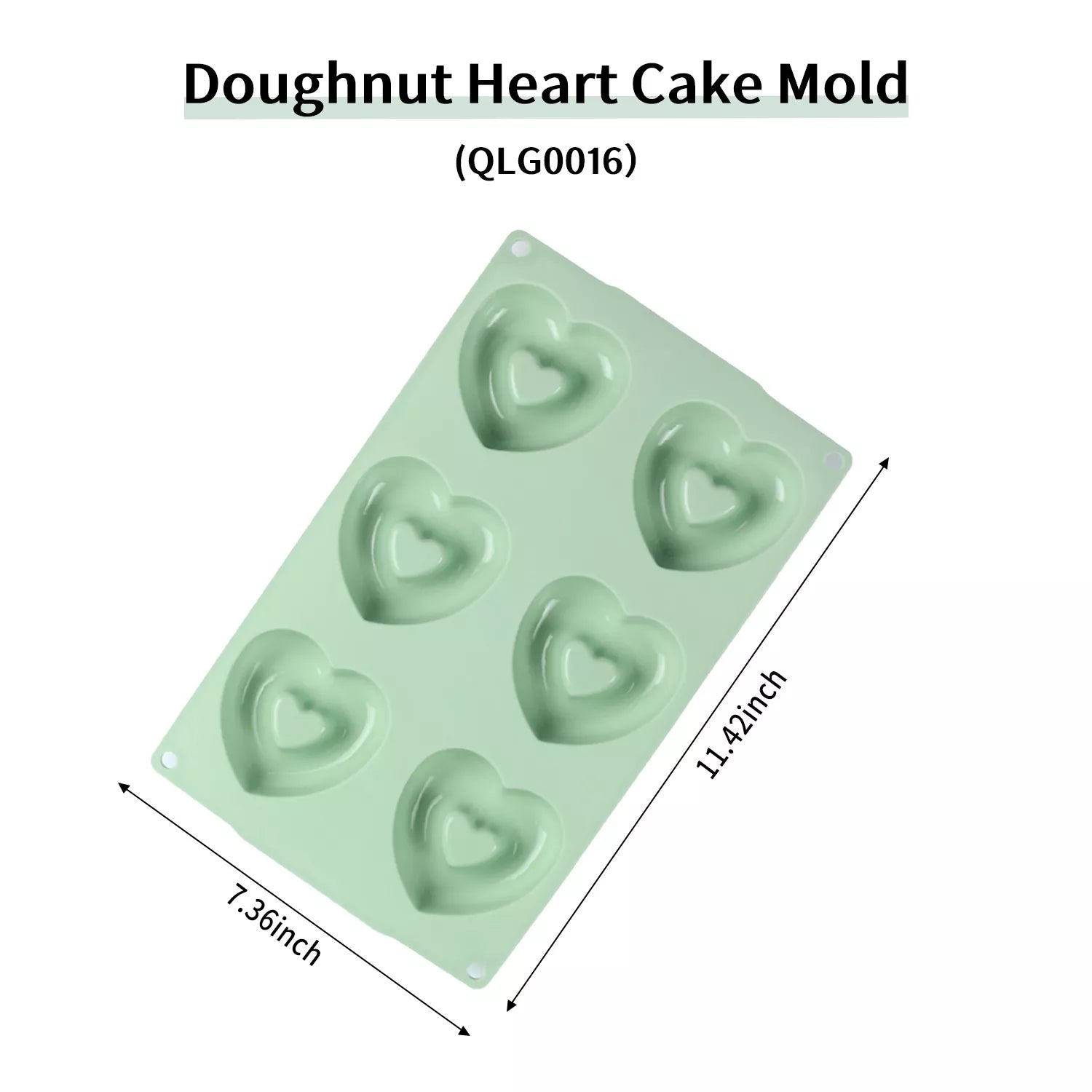 Silicone Heart Donut Pan