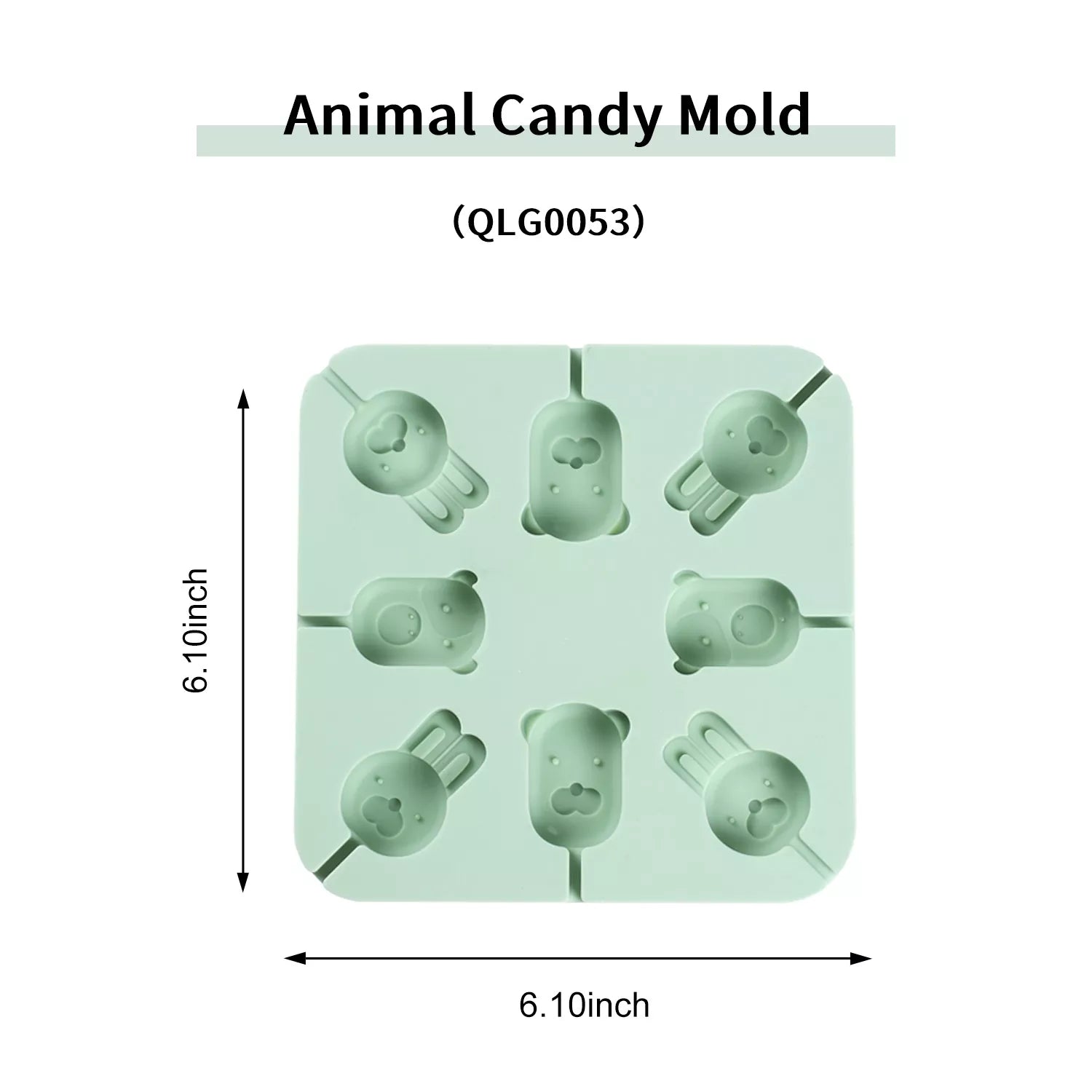 Cartoon Animal Lollipop Silicone Mold