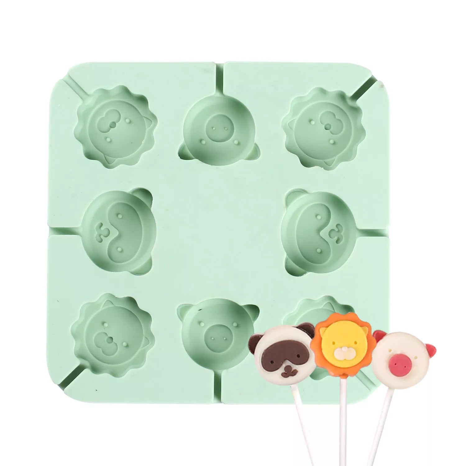 Cartoon Animal Lollipop Silicone Mold