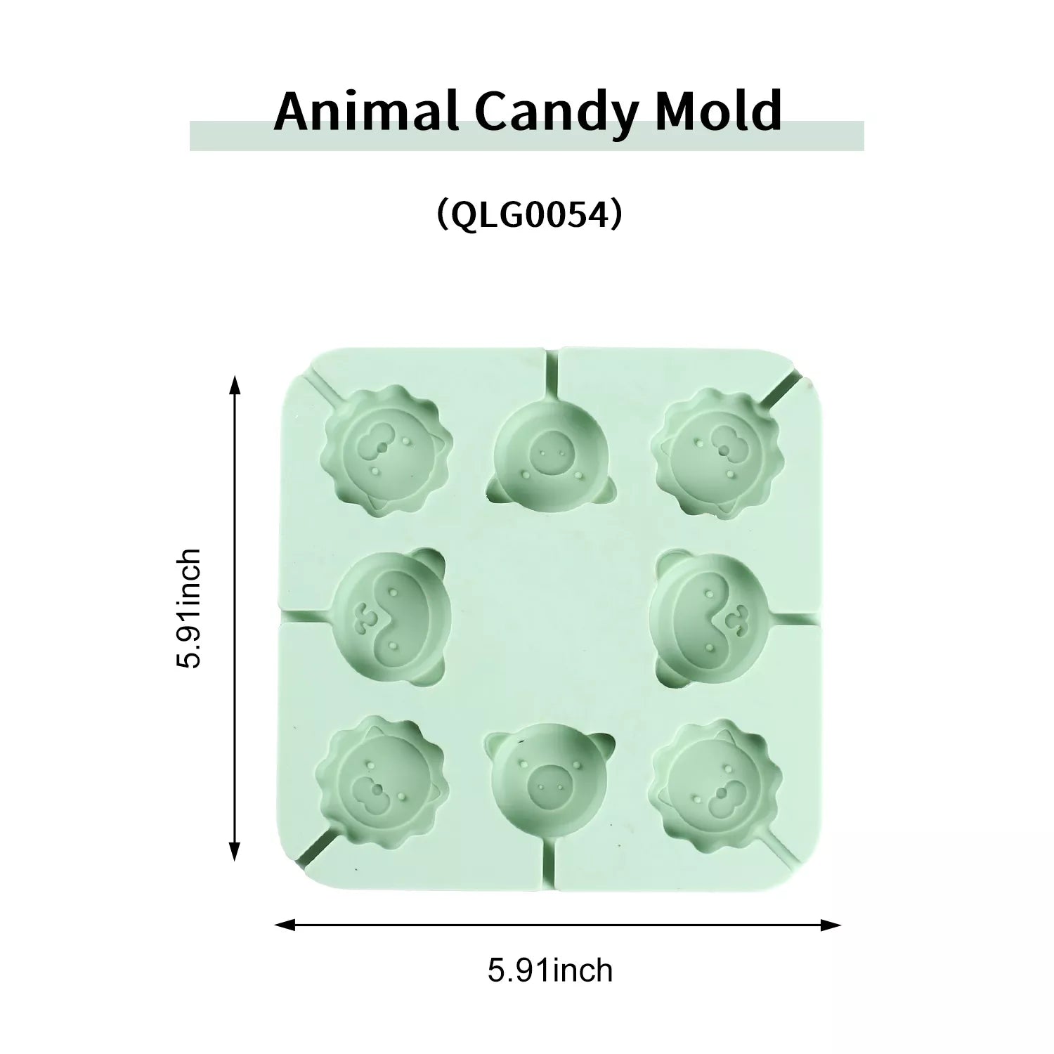 Cartoon Animal Lollipop Silicone Mold