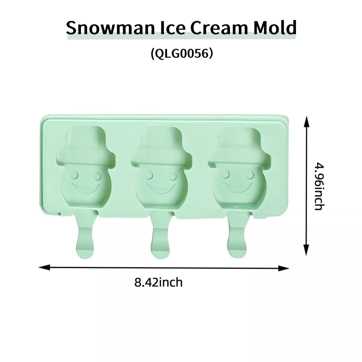 3-Cavity Cartoon Animal Ice Cream Silicone Mold