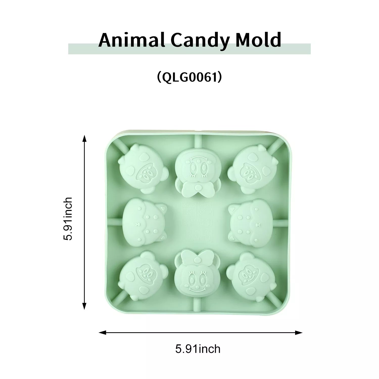 Cartoon Animal Lollipop Silicone Mold