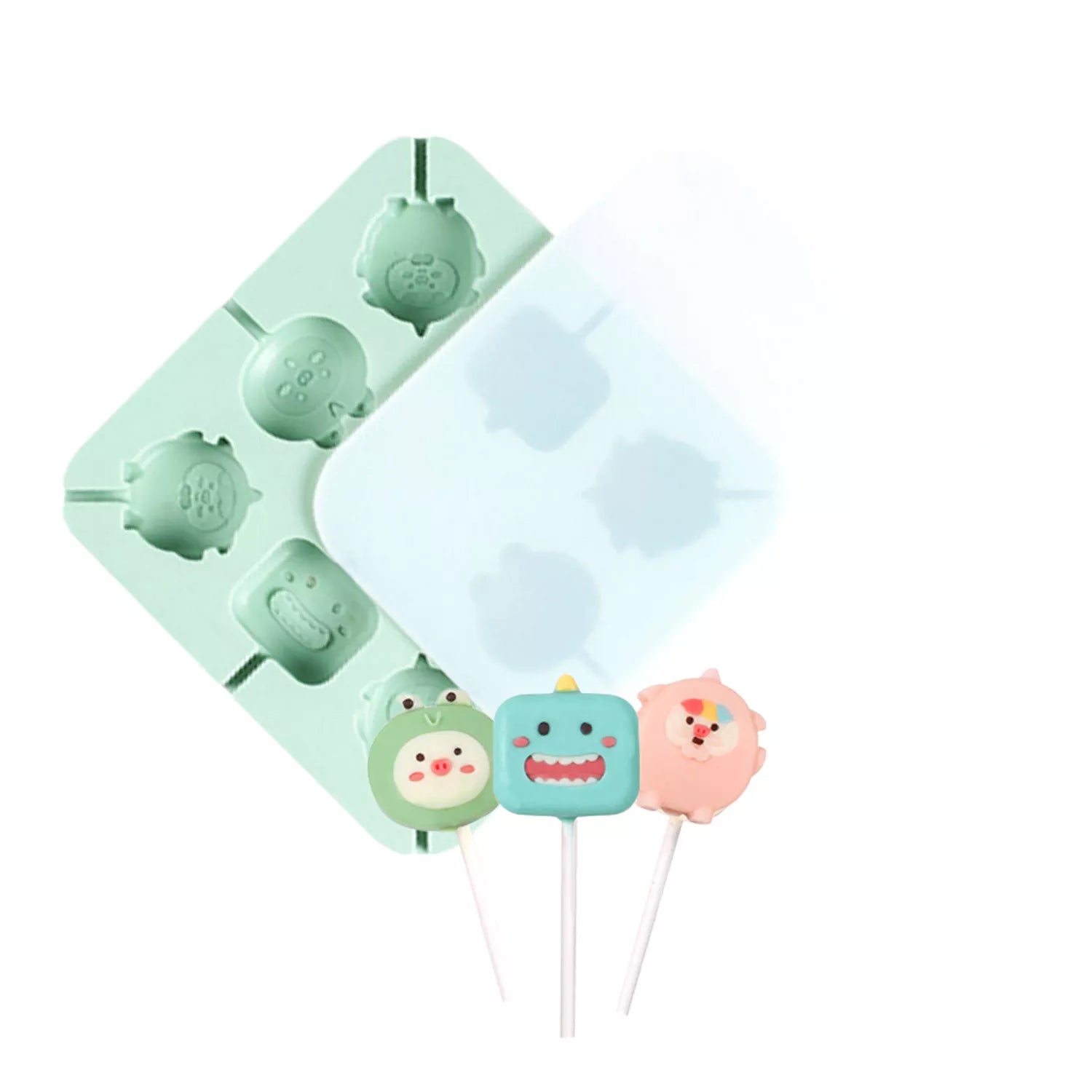 Cartoon Animal Lollipop Silicone Mold