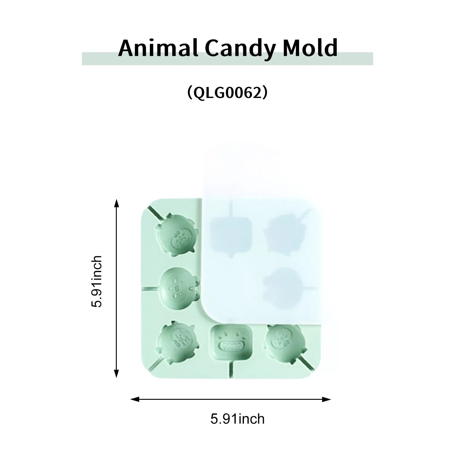 Cartoon Animal Lollipop Silicone Mold
