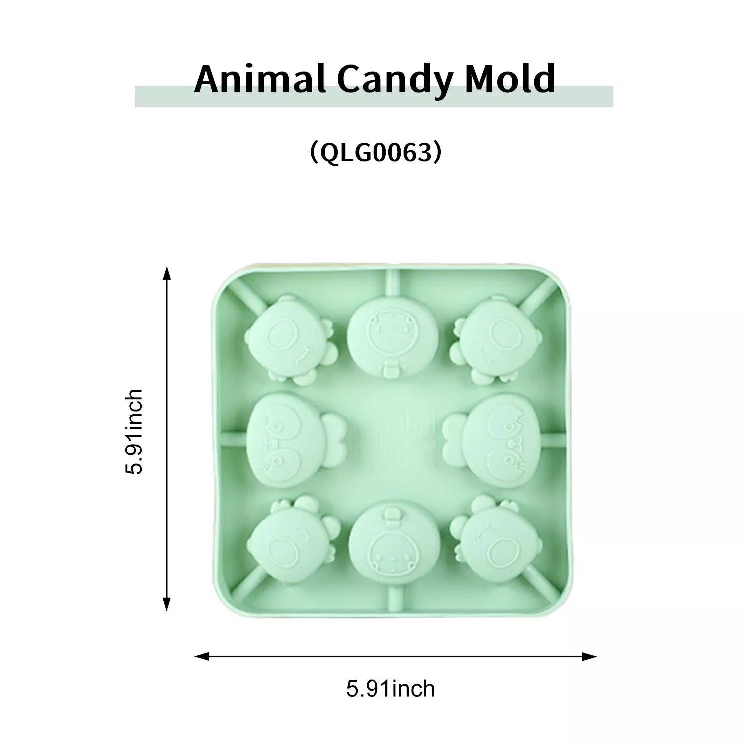 Cartoon Animal Lollipop Silicone Mold