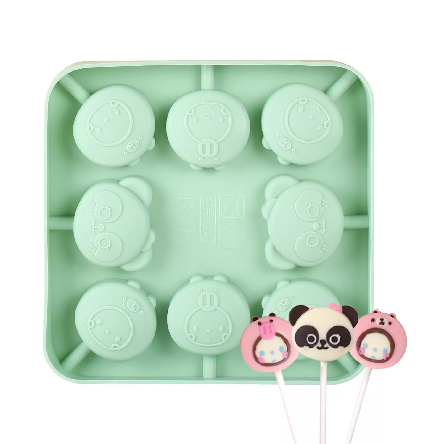 Cartoon Animal Lollipop Silicone Mold