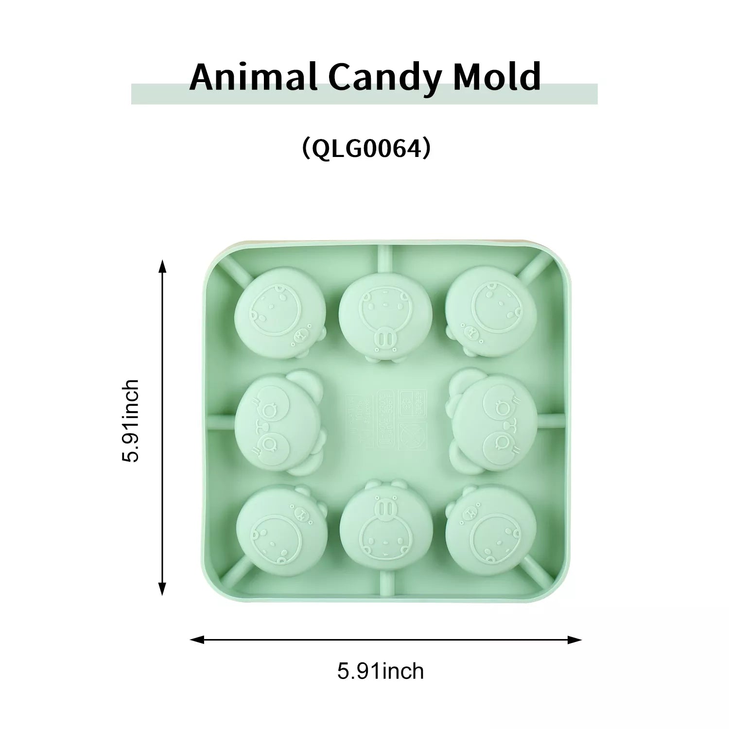 Cartoon Animal Lollipop Silicone Mold