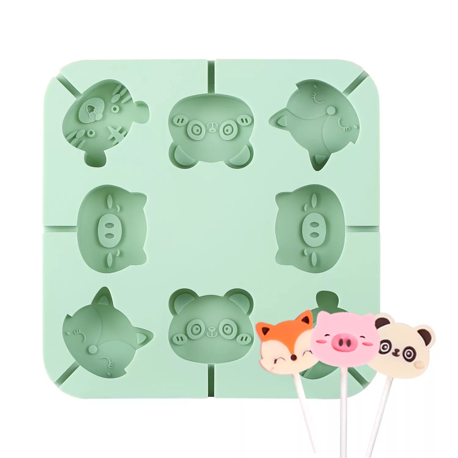 Cartoon Animal Lollipop Silicone Mold