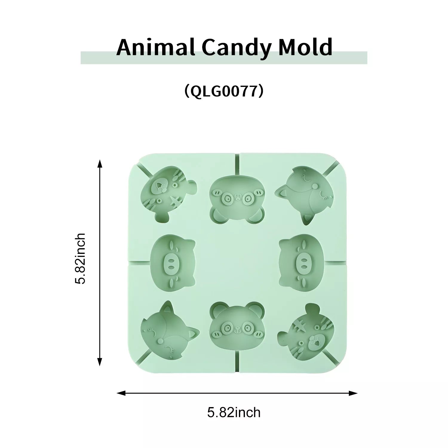 Cartoon Animal Lollipop Silicone Mold