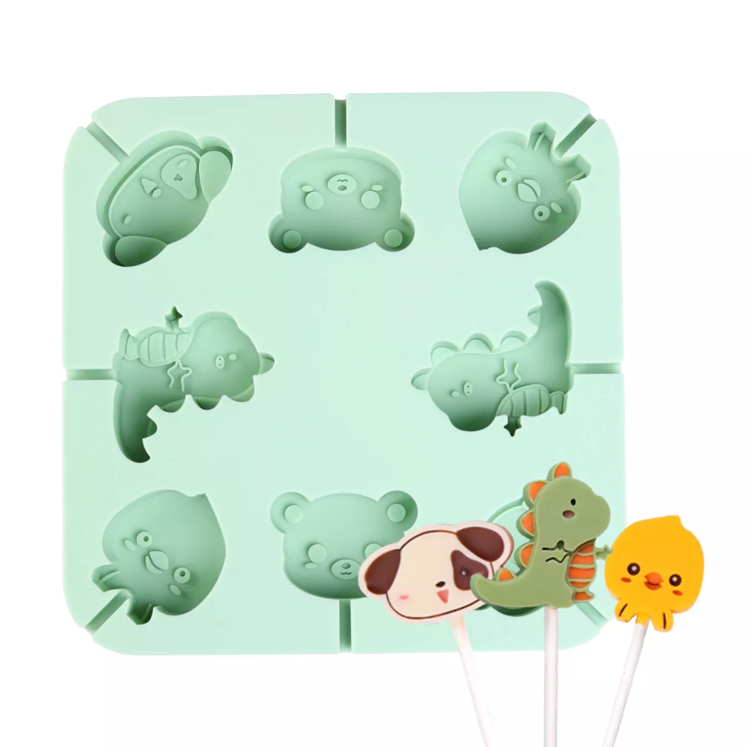 Cartoon Animal Lollipop Silicone Mold