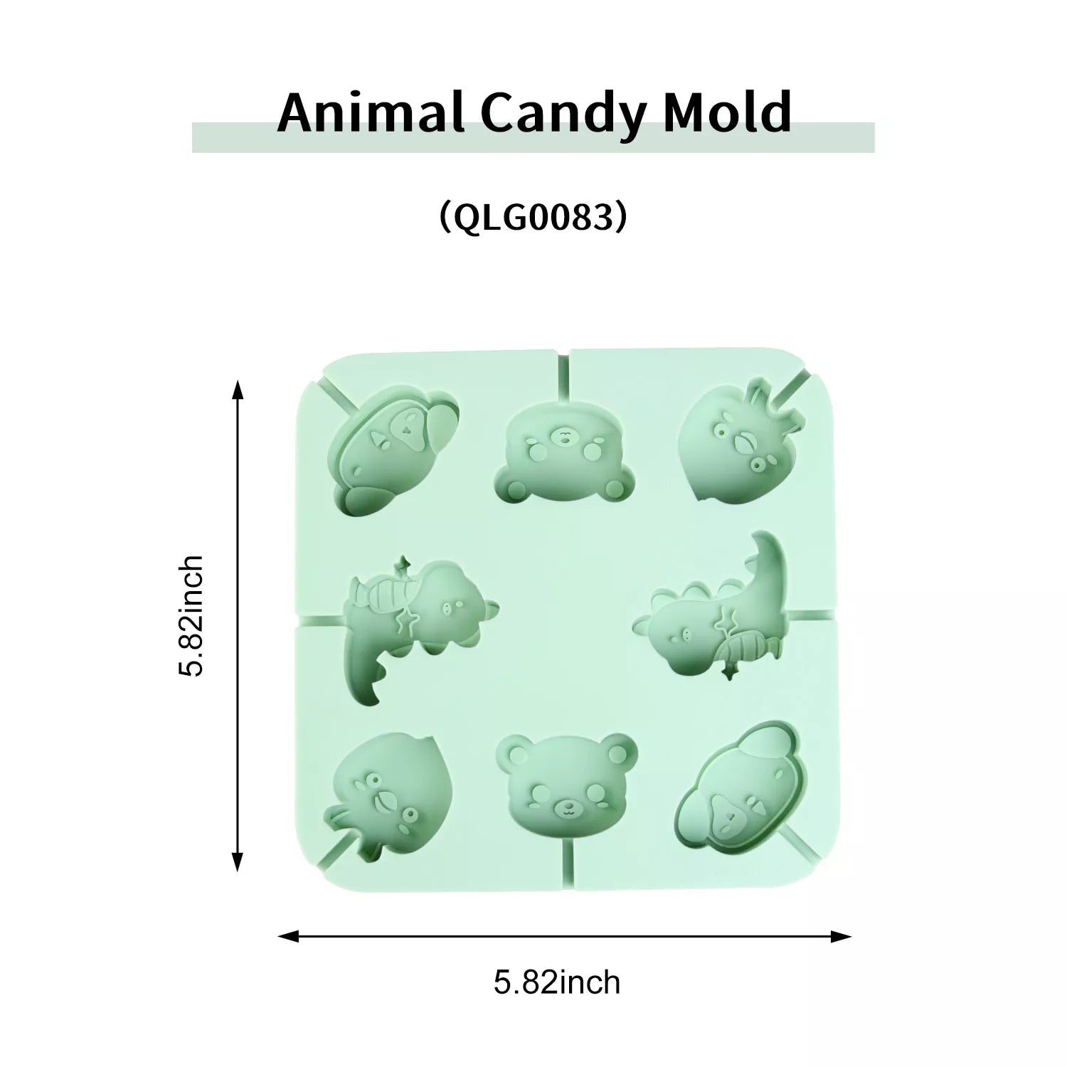 Cartoon Animal Lollipop Silicone Mold