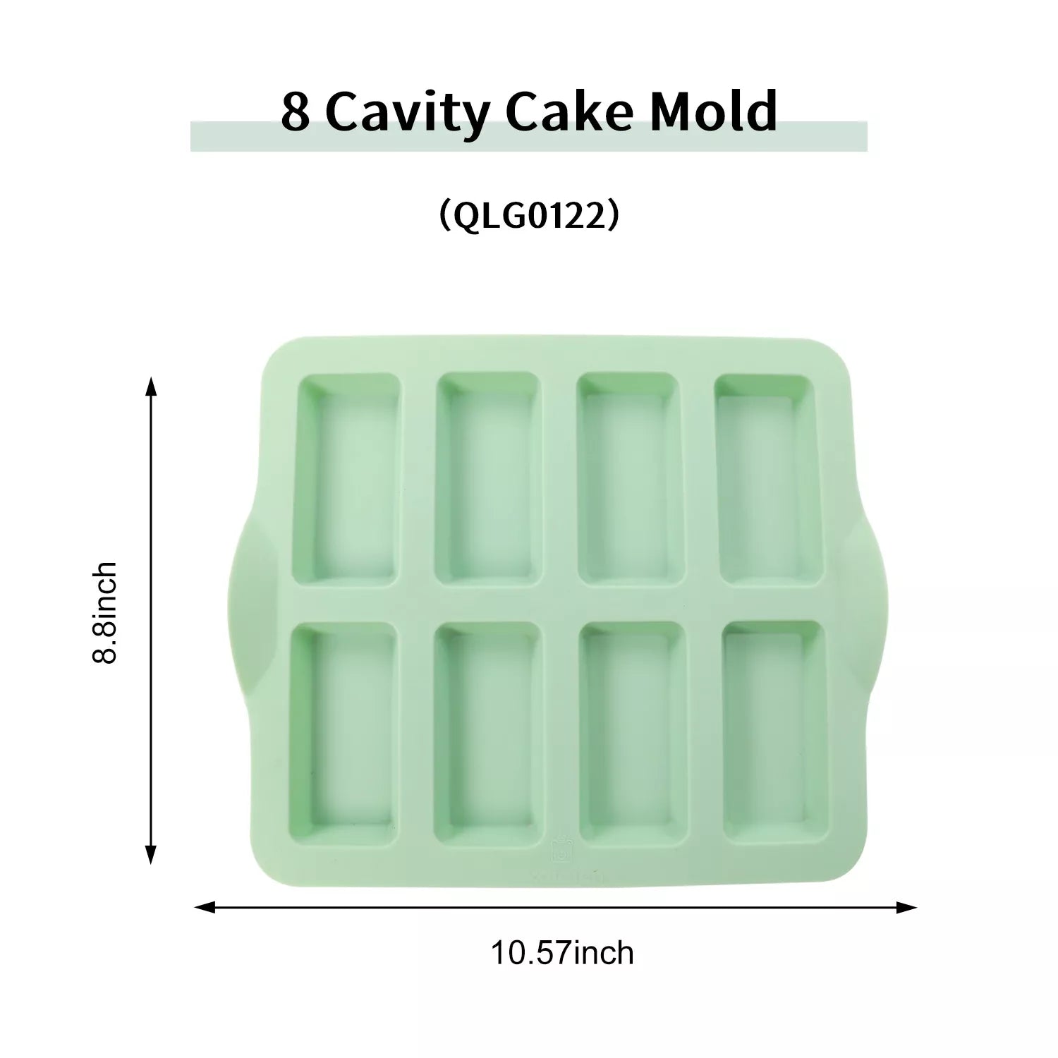 8 Cavities Rectangle Cake Mold