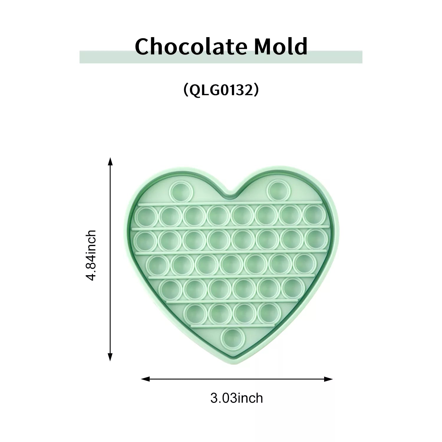 Round, Fish Tail, Torch, Heart-Shaped Chocolate Mold