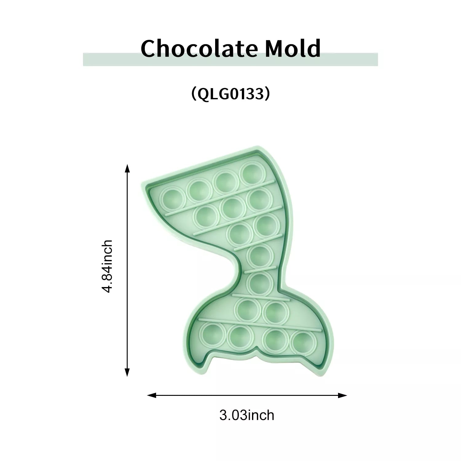 Round, Fish Tail, Torch, Heart-Shaped Chocolate Mold