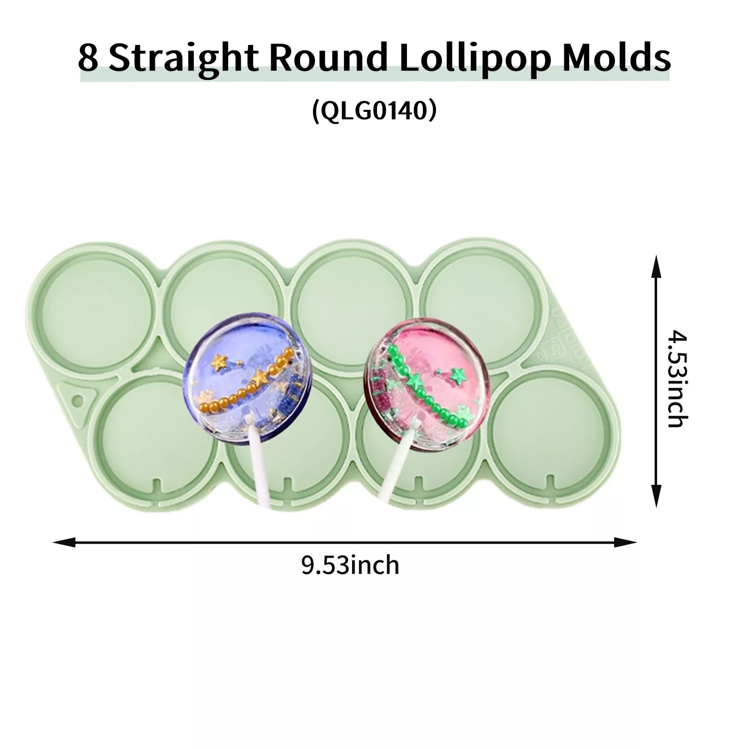 Heart-shaped, Hexagonal, Mouse, Circular Lollipop Silicone Mold with Upper and Lower Covers