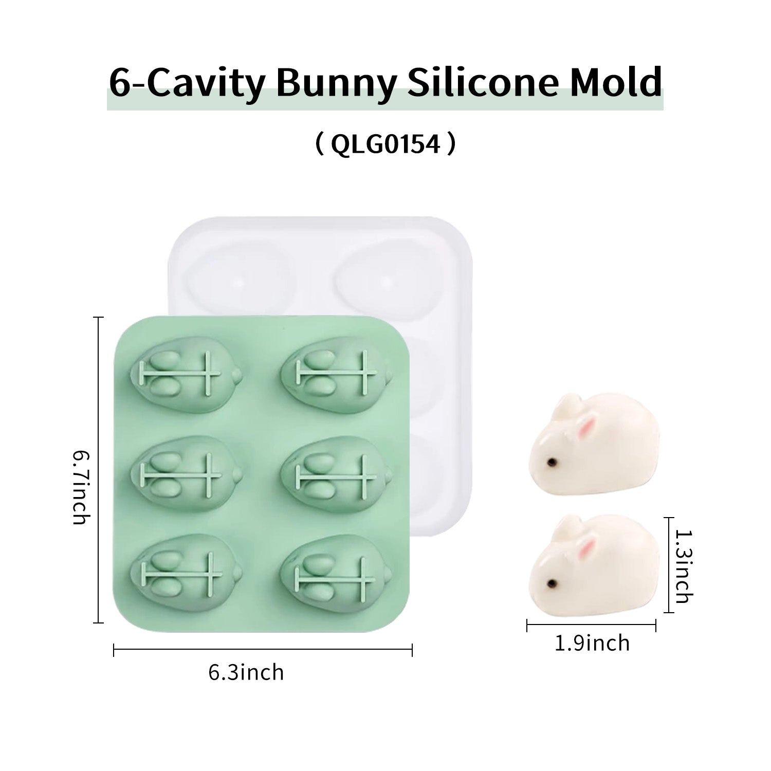 12-Cavity Rabbit Silicone Mold