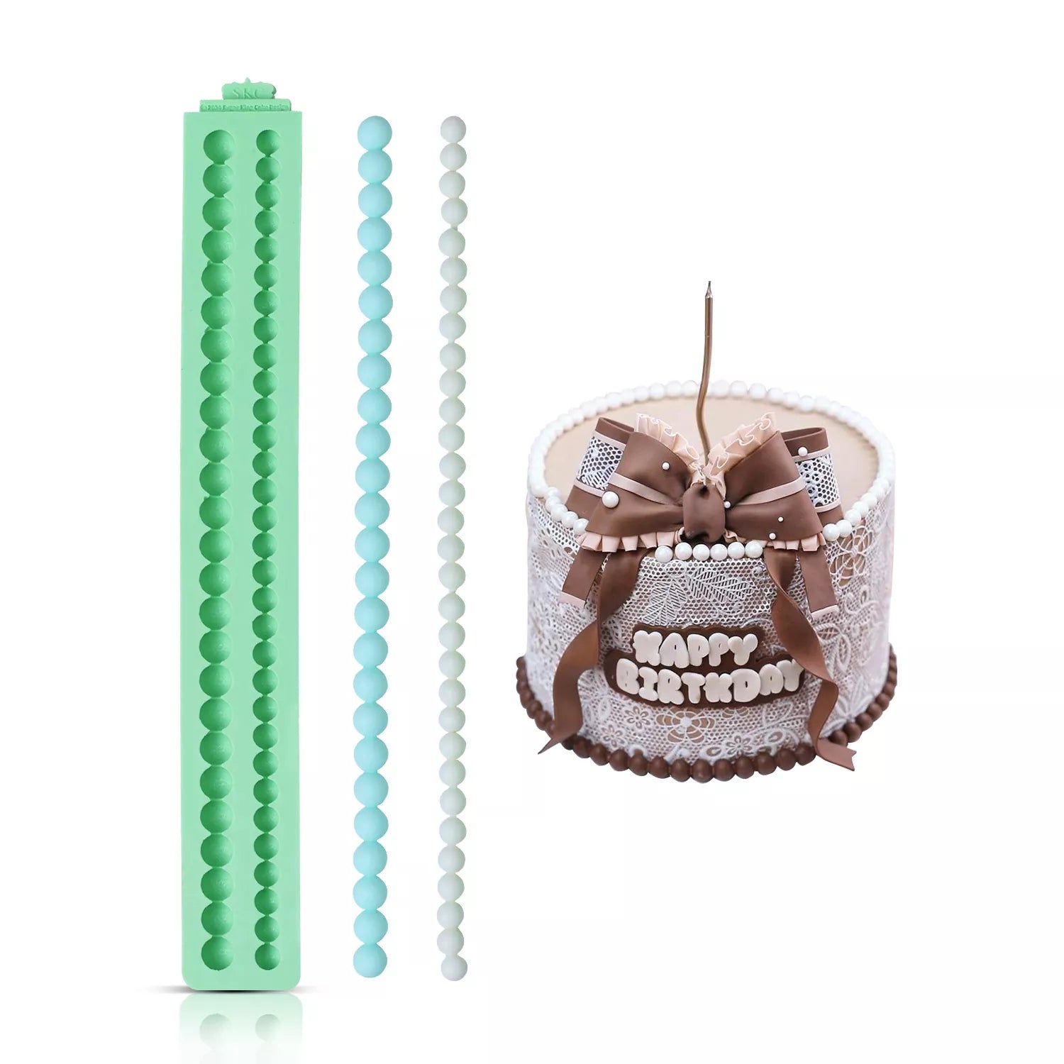 Pattern Pearl String Silicone Fondant Mold