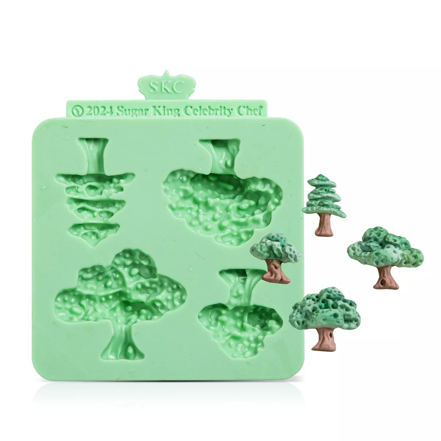 Christmas Tree, House, Deer, Santa Claus Set Silicone Mold