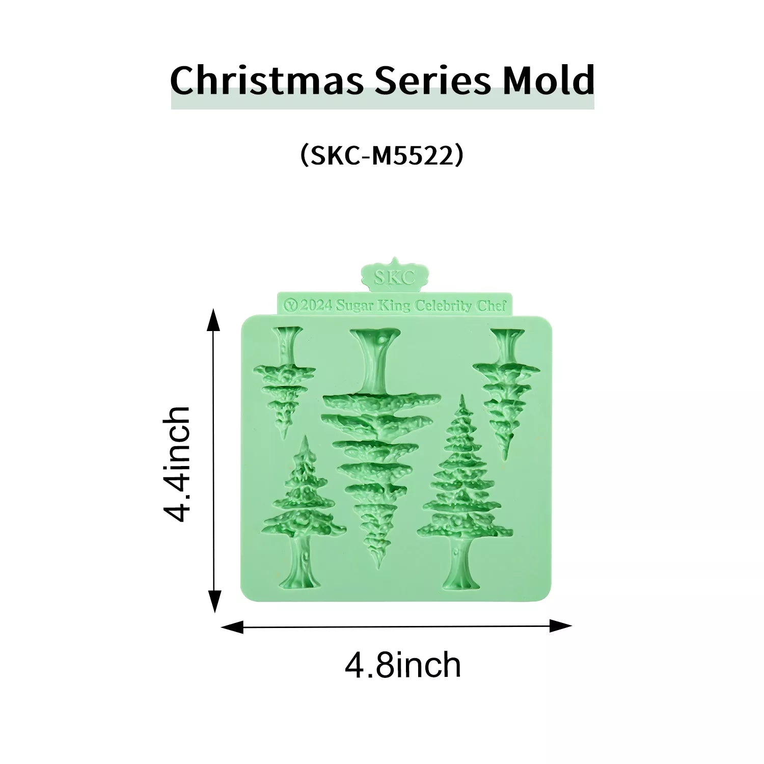 Christmas Tree, House, Deer, Santa Claus Set Silicone Mold