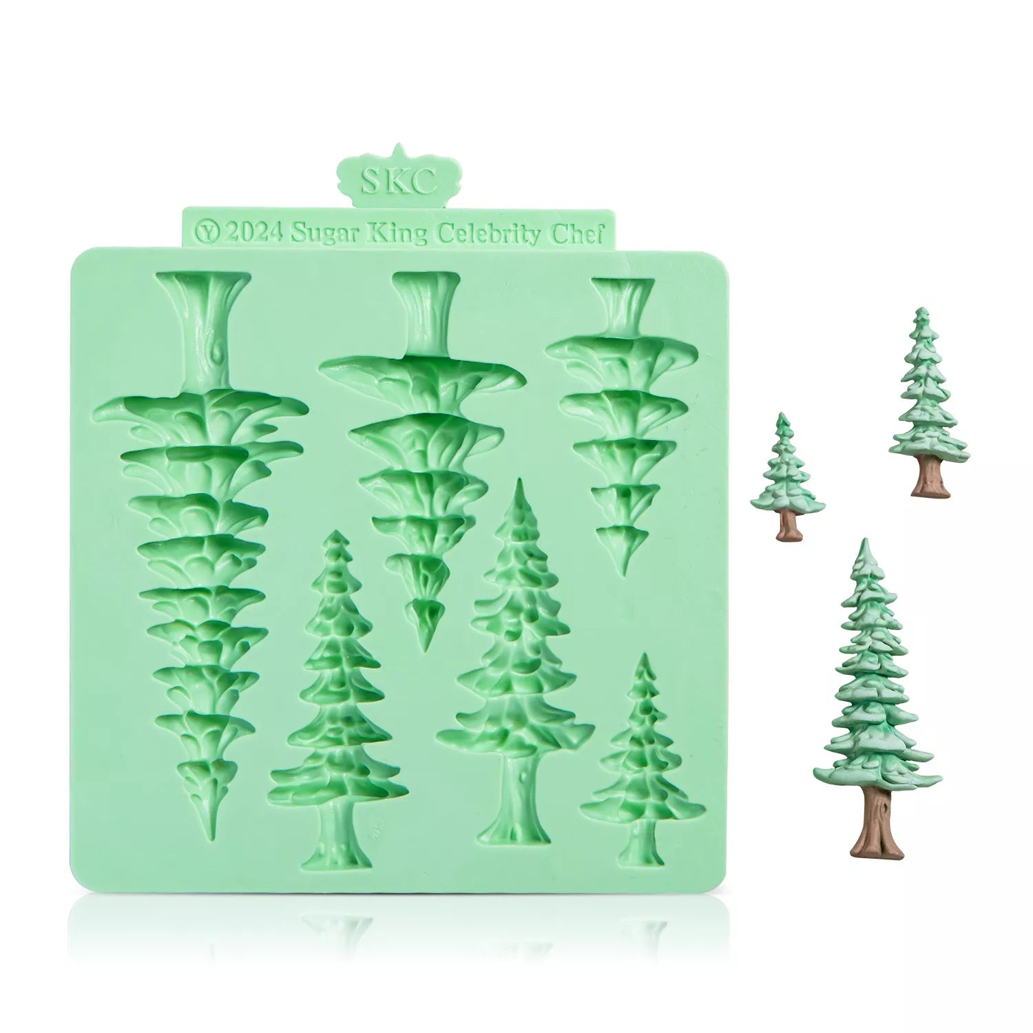 Christmas Tree, House, Deer, Santa Claus Set Silicone Mold