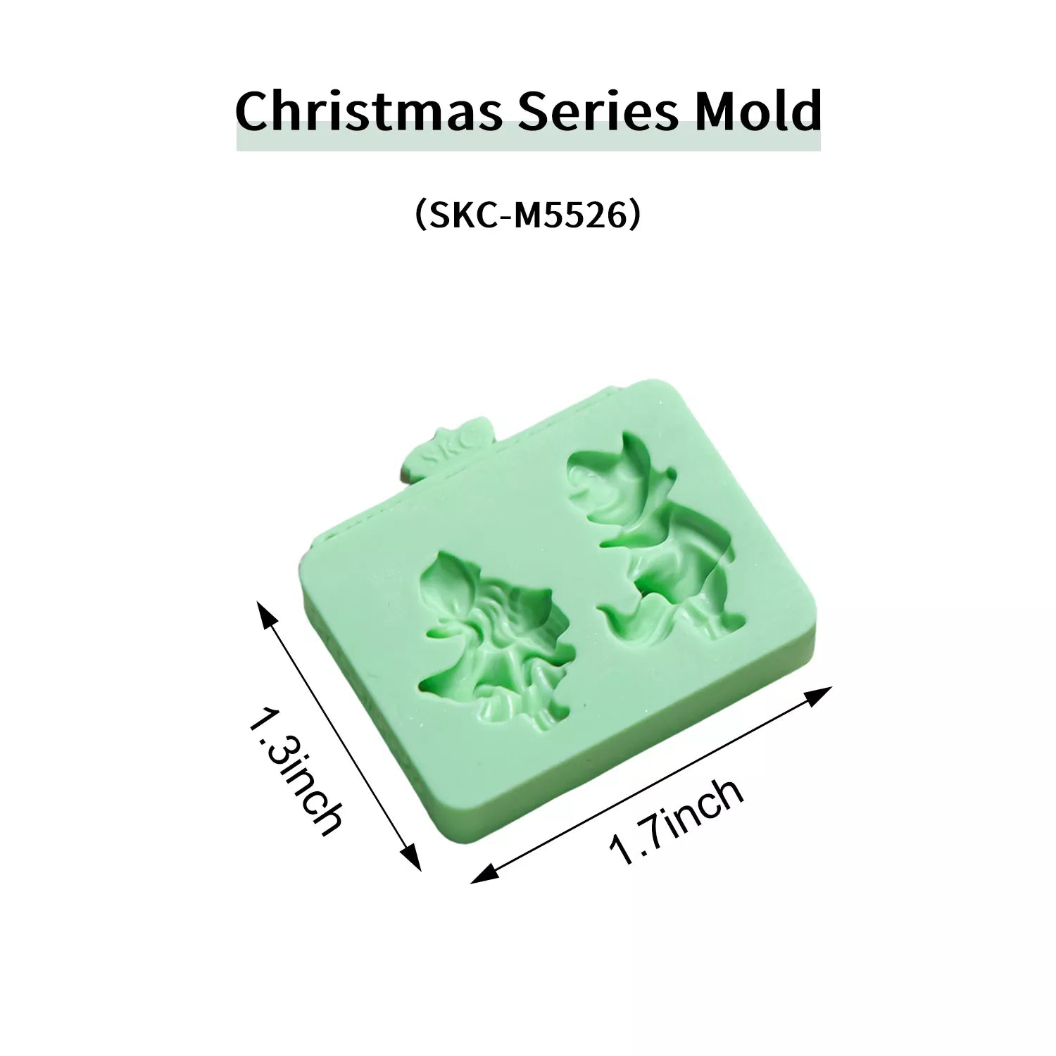 Christmas Tree, House, Deer, Santa Claus Set Silicone Mold