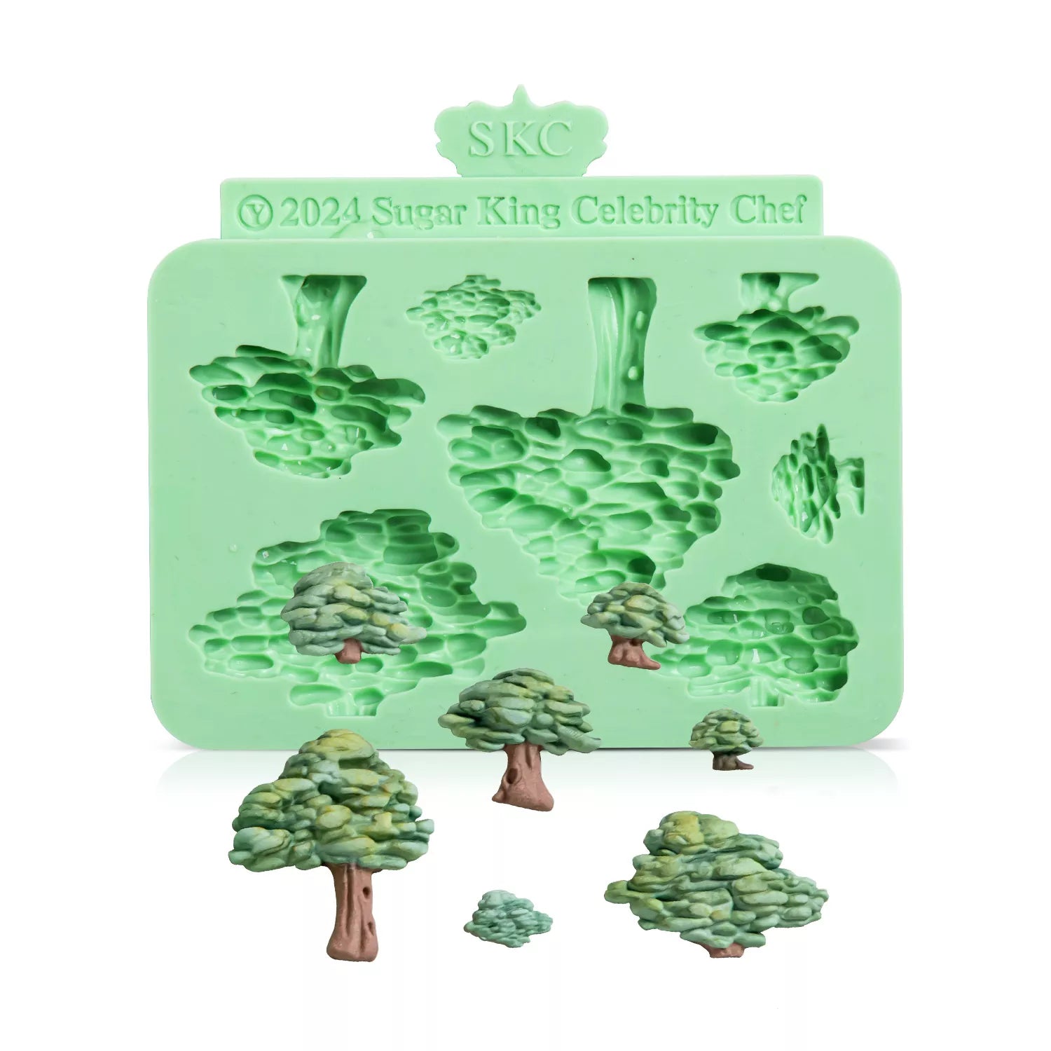 Christmas Tree, House, Deer, Santa Claus Set Silicone Mold