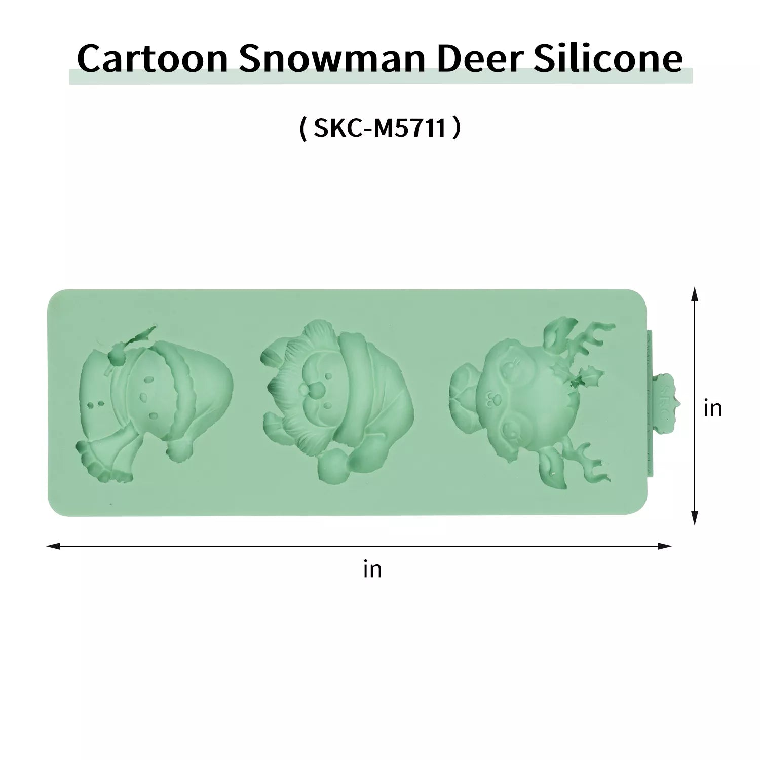 Cartoon Snowman and Deer Silicone Mold