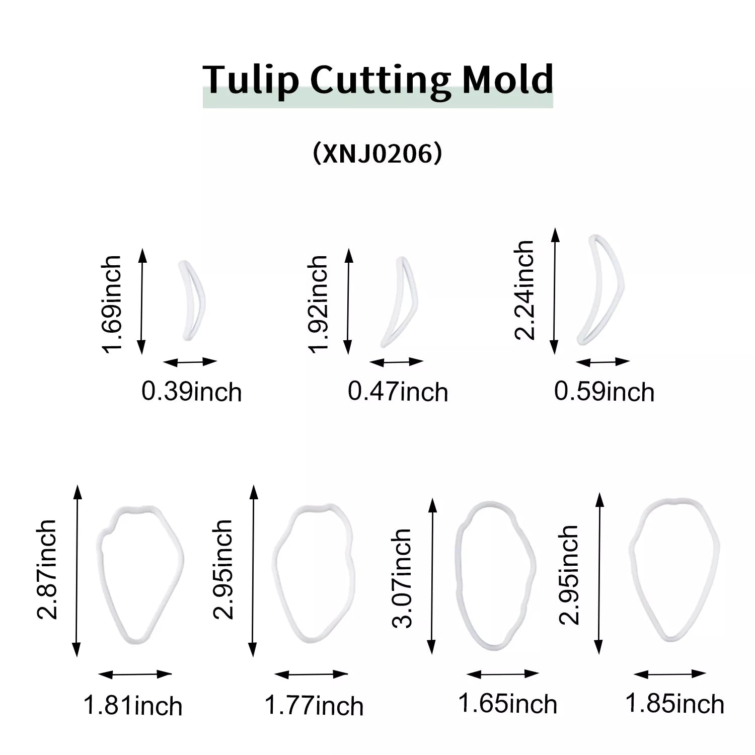 Realistic Tulip Sugar Paste Cutting And Embossing Silicone Mold Set