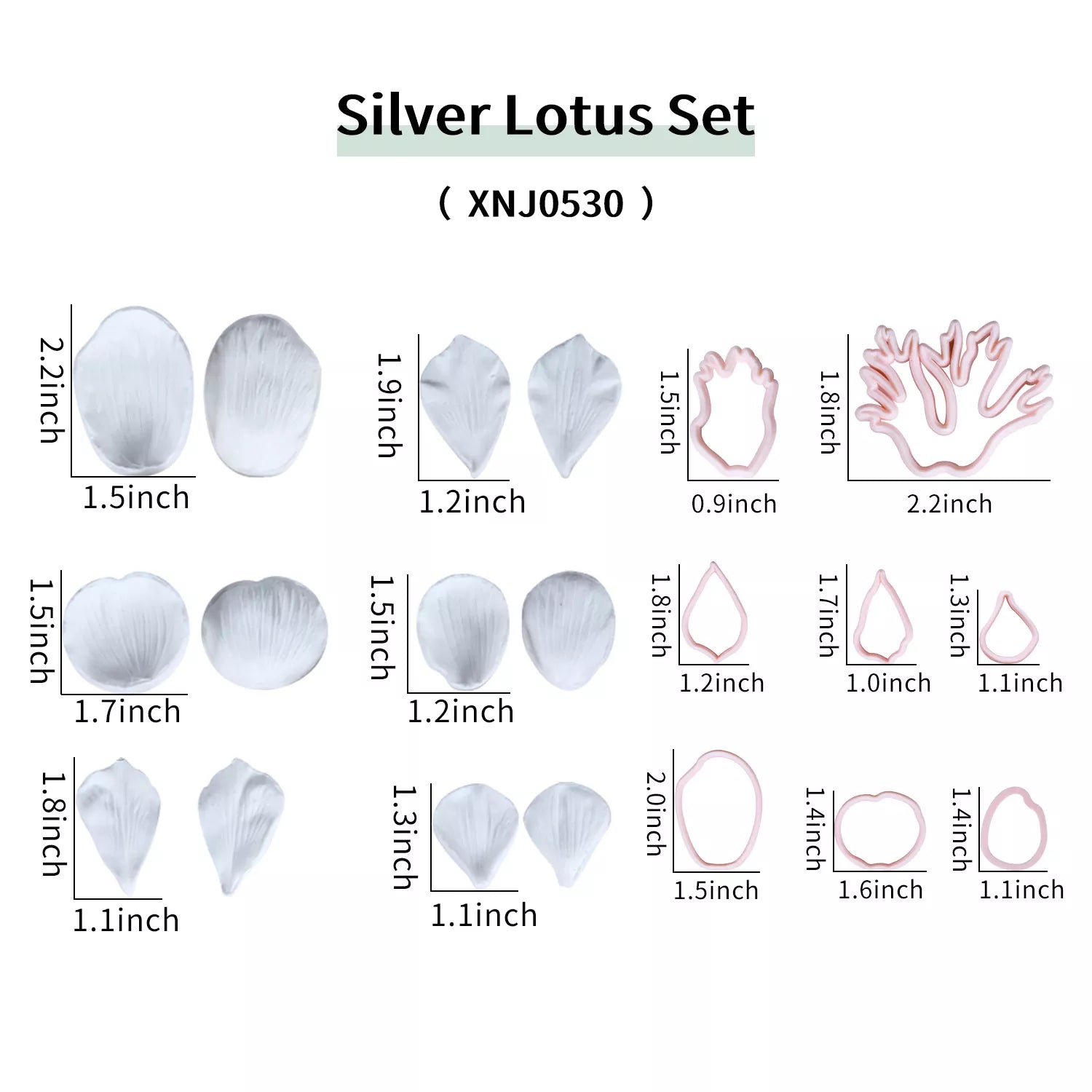 Realistic Anemone Sugar Paste Cutting And Embossing Silicone Mold Set