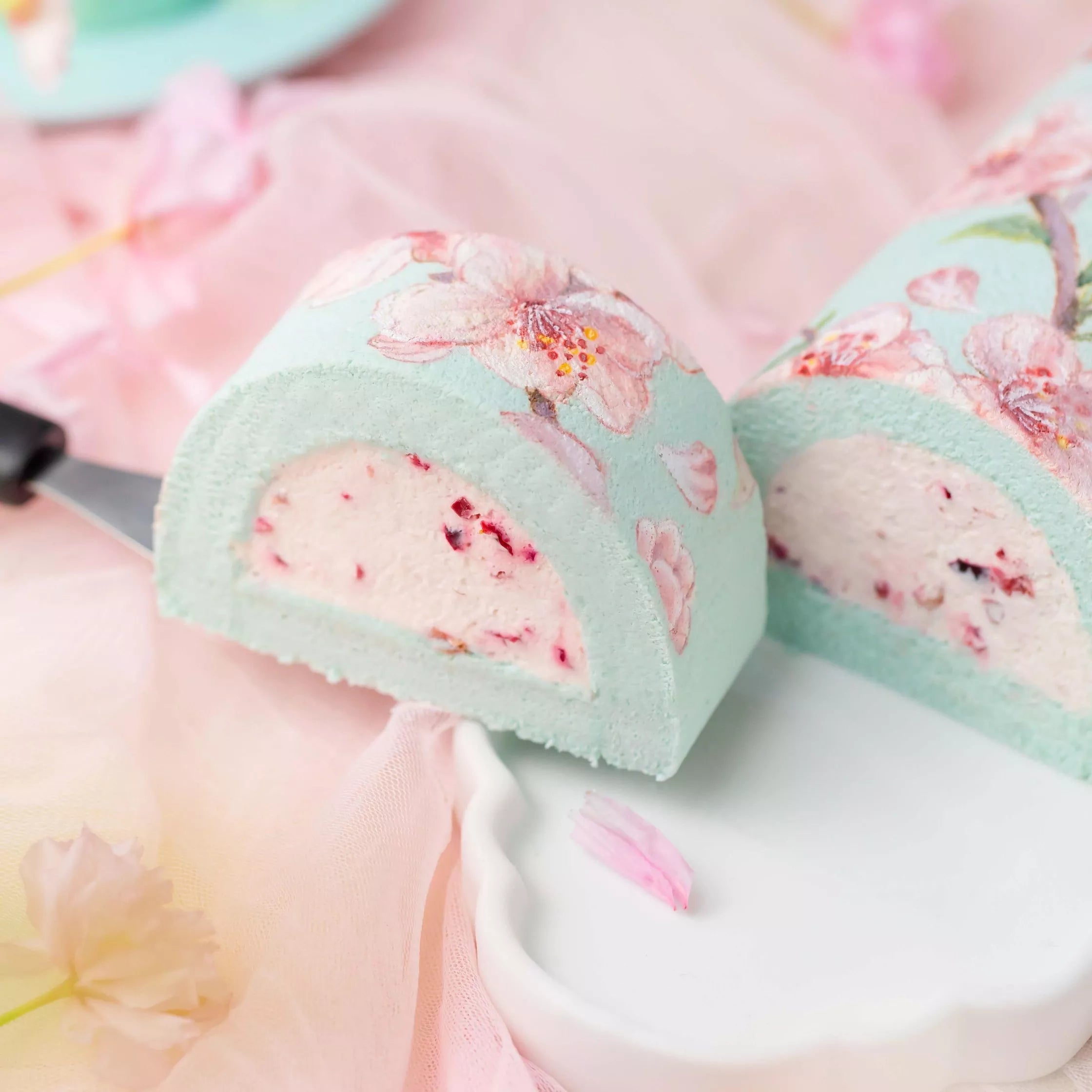 Hand-Painted Plum Blossom Swiss Roll Masterclass