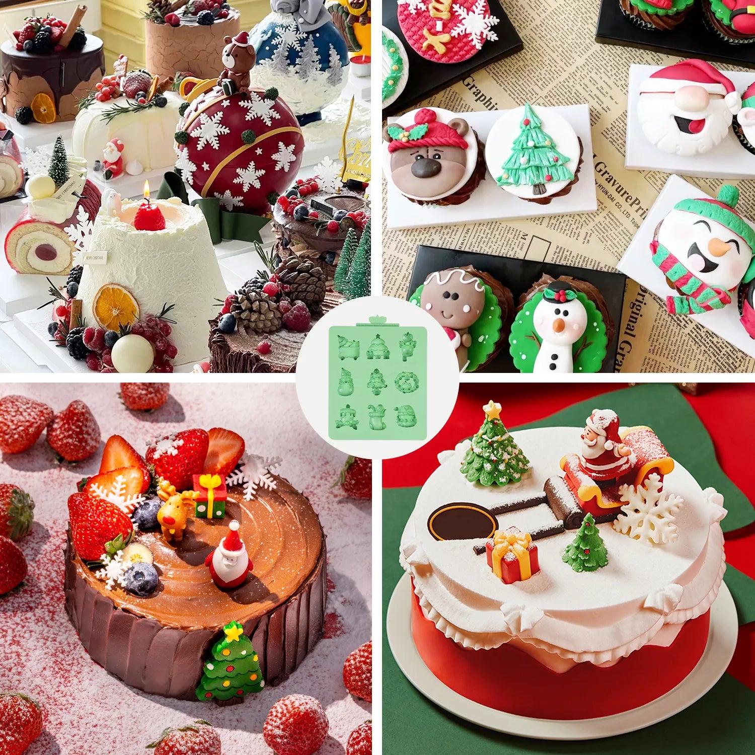 Christmas Silicone Mold – Cartoon Design