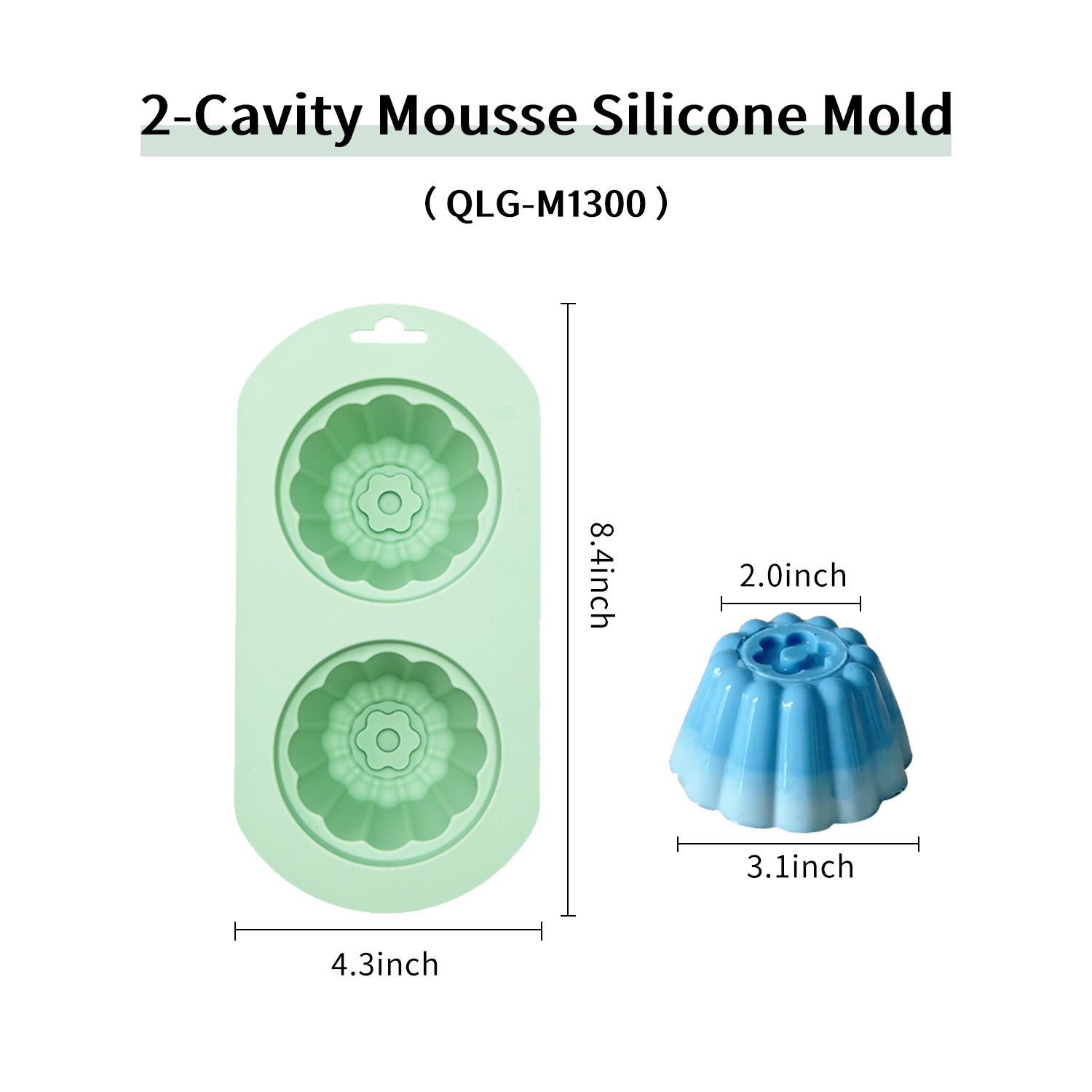 2-Hole Bundt Silicone Cake Mold