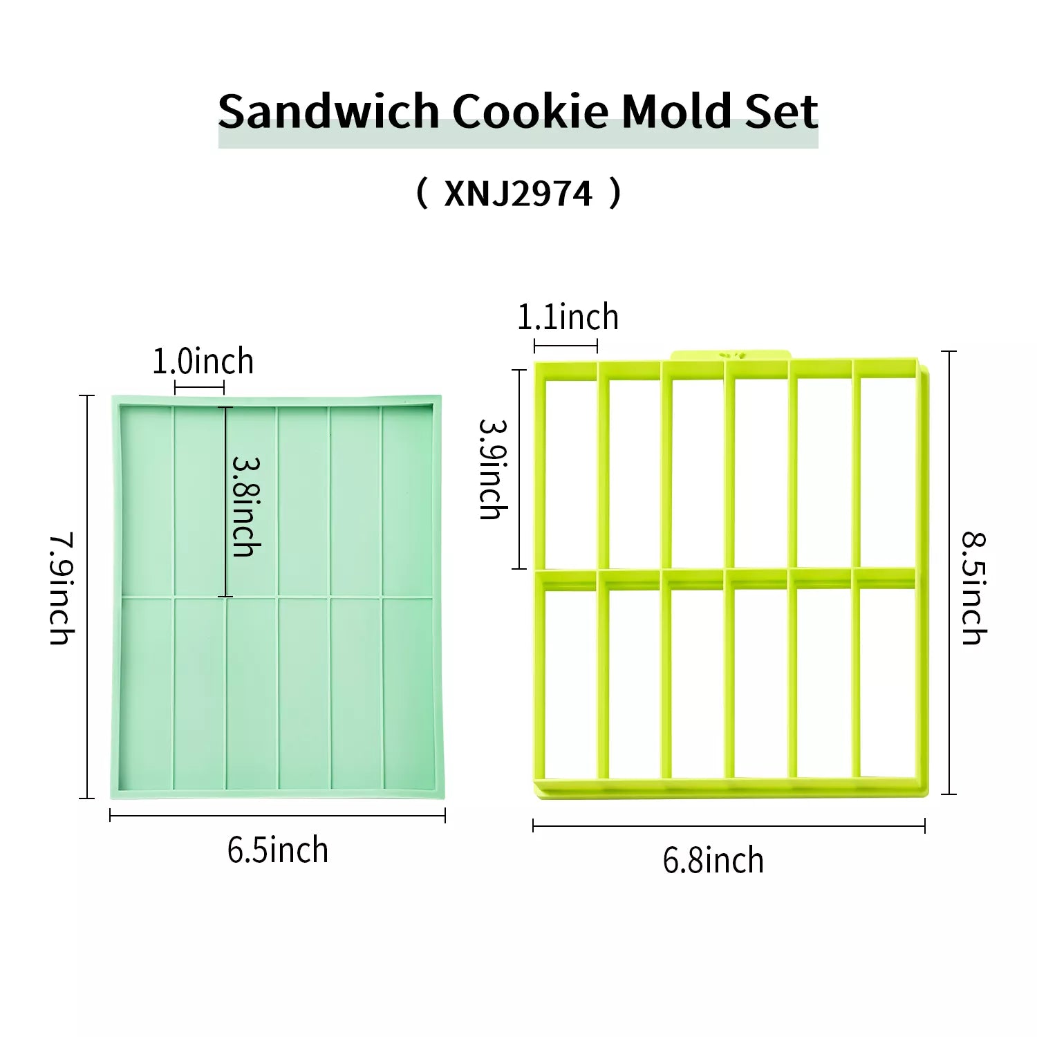 Rectangular Strip Cookie Cutter Set